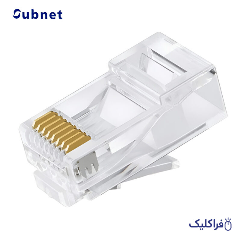 سوکت شبکه Cat6 UTP میانگذر Pass-Through یوبی نت بسته 100 عددی