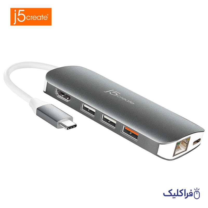 هاب 4 پورت چند منظوره جی فایو کریت j5 create مدل JCD384