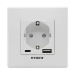 شارژر و پریز برق دیواری سایرکس مدل SX-2516A